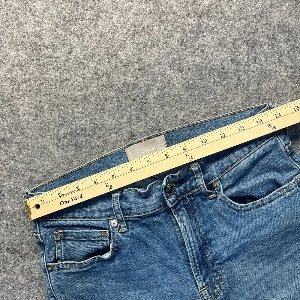 Everlane Jeans Womens Size 28 Skinny Mid Rise Light Blue Stretch Denim‎